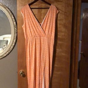 HM resort/cruise/summer maxi dress vneck backless